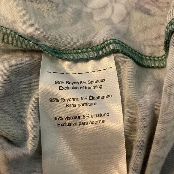 A Pea In The Pod Shirt Womens M Green Purple Floral Off The Shoulder Maternity - Picture 6 of 8